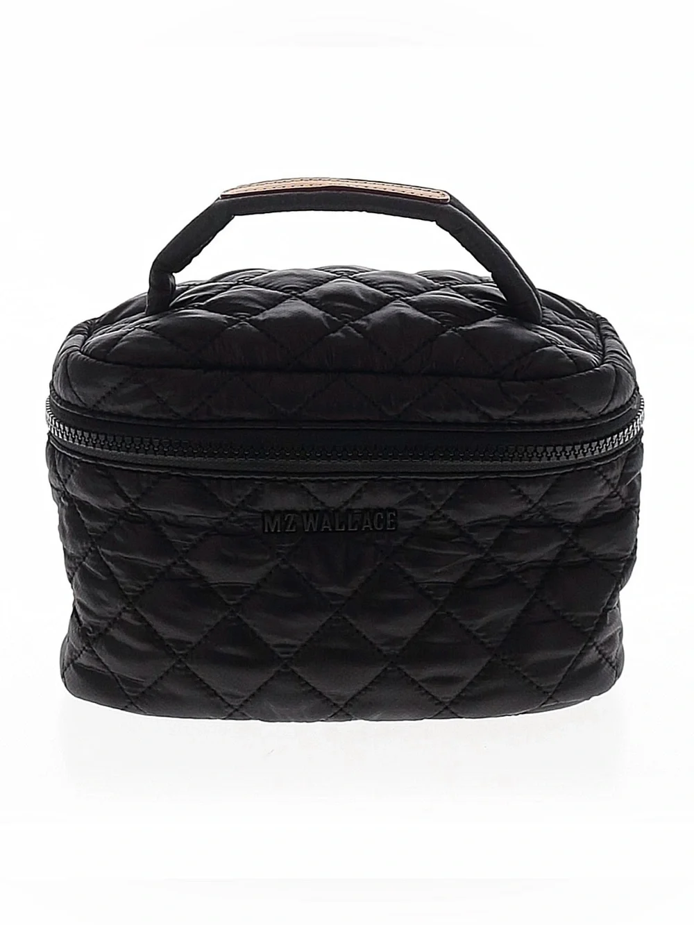 MZ Wallace Quilted Nylon Vanity Case in Black EUC w/Top Handle